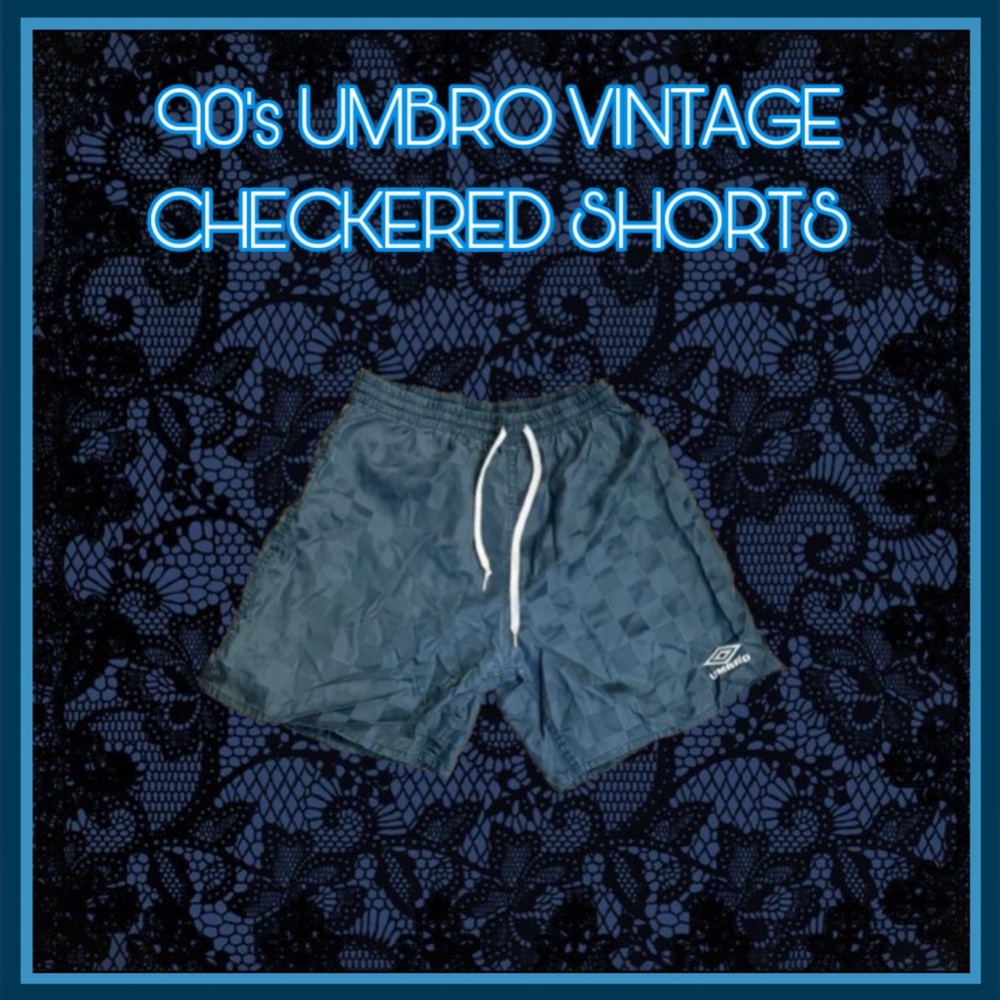 Vintage Umbro Checkered Soccer Shorts